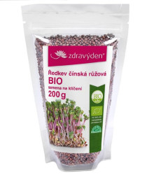 BIO Ředkev čínská růžová - bio semena na klíčení - 200 g