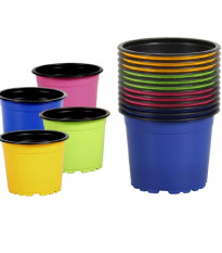 Sadbový květináč mix barev - 9 cm - prodej květináčů - 12 ks