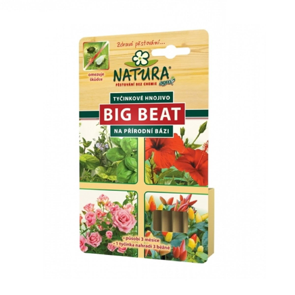 Tyčinky pro kvetoucí rostliny - Natura Big Beat - prodej hnojiv - 12 ks