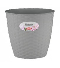 Obal na květináč Natural šedý - 14 x 13 cm - prodej obalů - 1 ks