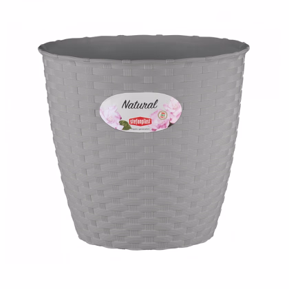 Obal na květináč Natural šedý - 14 x 13 cm - prodej obalů - 1 ks